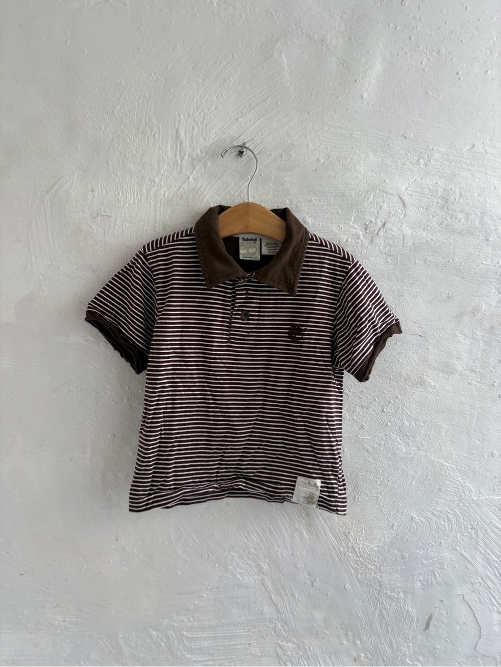 vintage toddler boys Timberland short-sleeve striped polo shirt